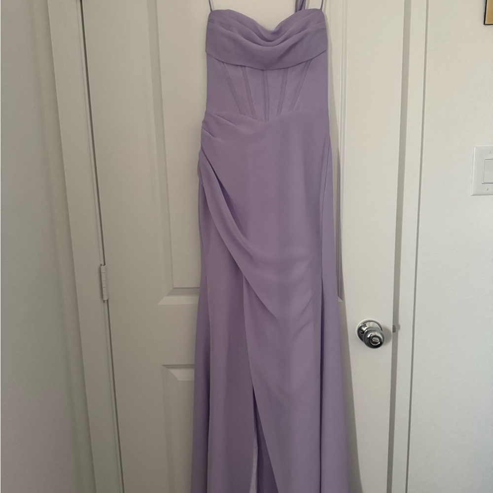 Lilac Azazie dress